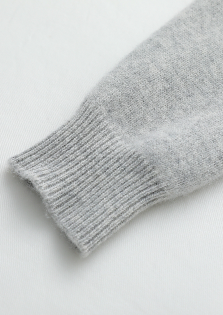 PURE Extra-Fine Merino Wool Sweater Luzzo - Light Gray