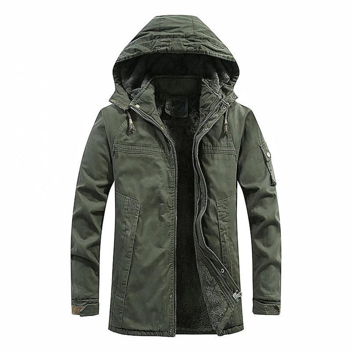 Sherpa-Lined Winter Hooded Jacket