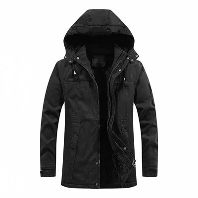 Sherpa-Lined Winter Hooded Jacket