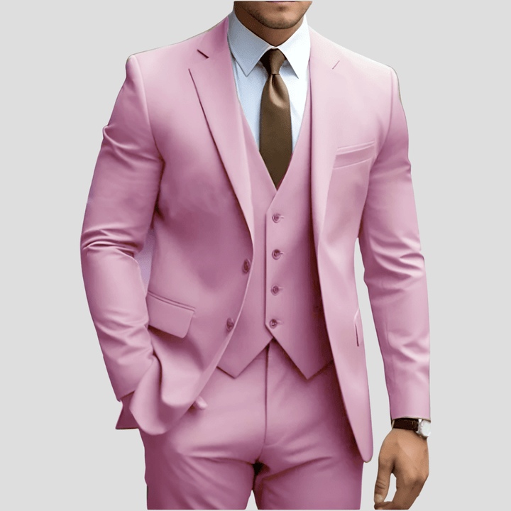 Slim Fit Three-Piece Suit for Men