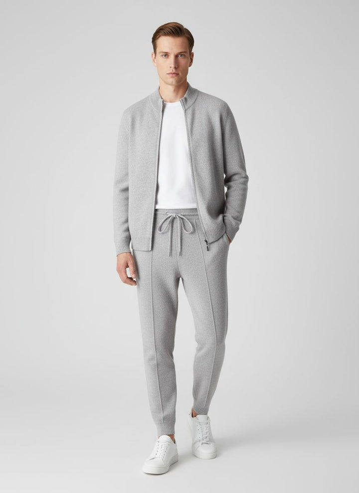 PURE Extra-Fine Merino Wool Sweater Luzzo - Light Gray